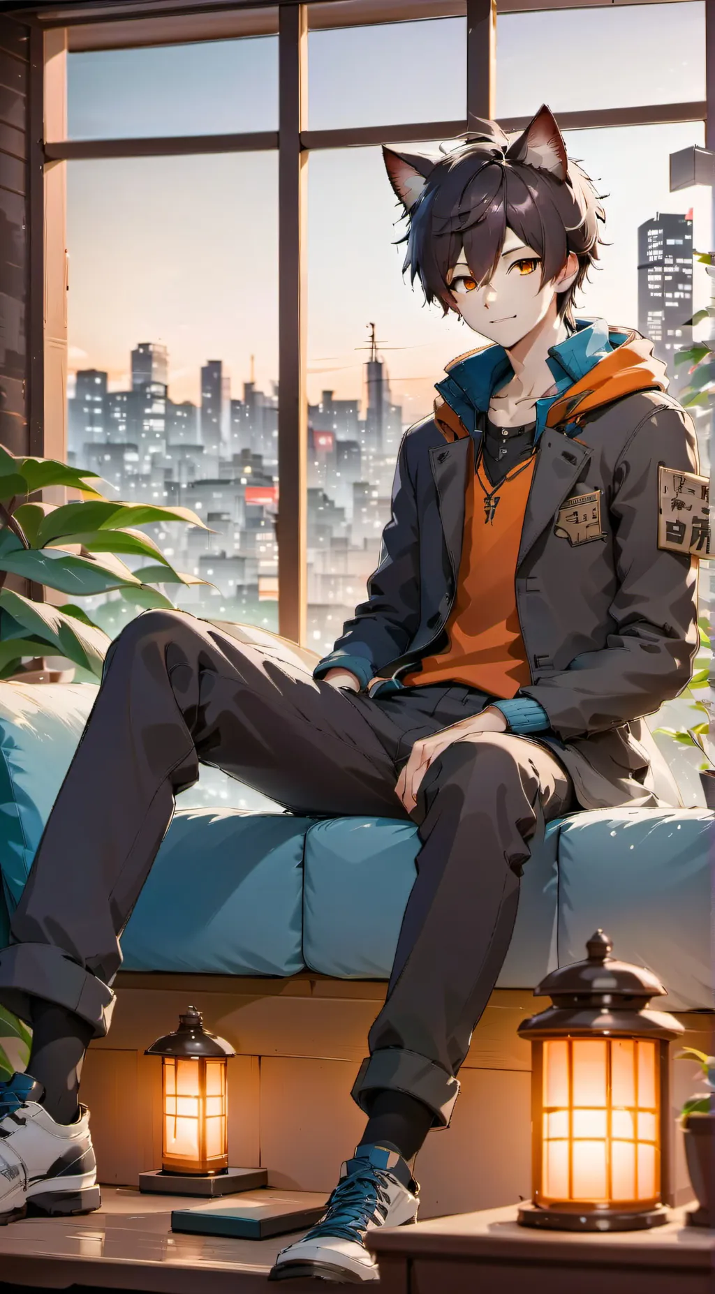 ai character: > Hoshi < background