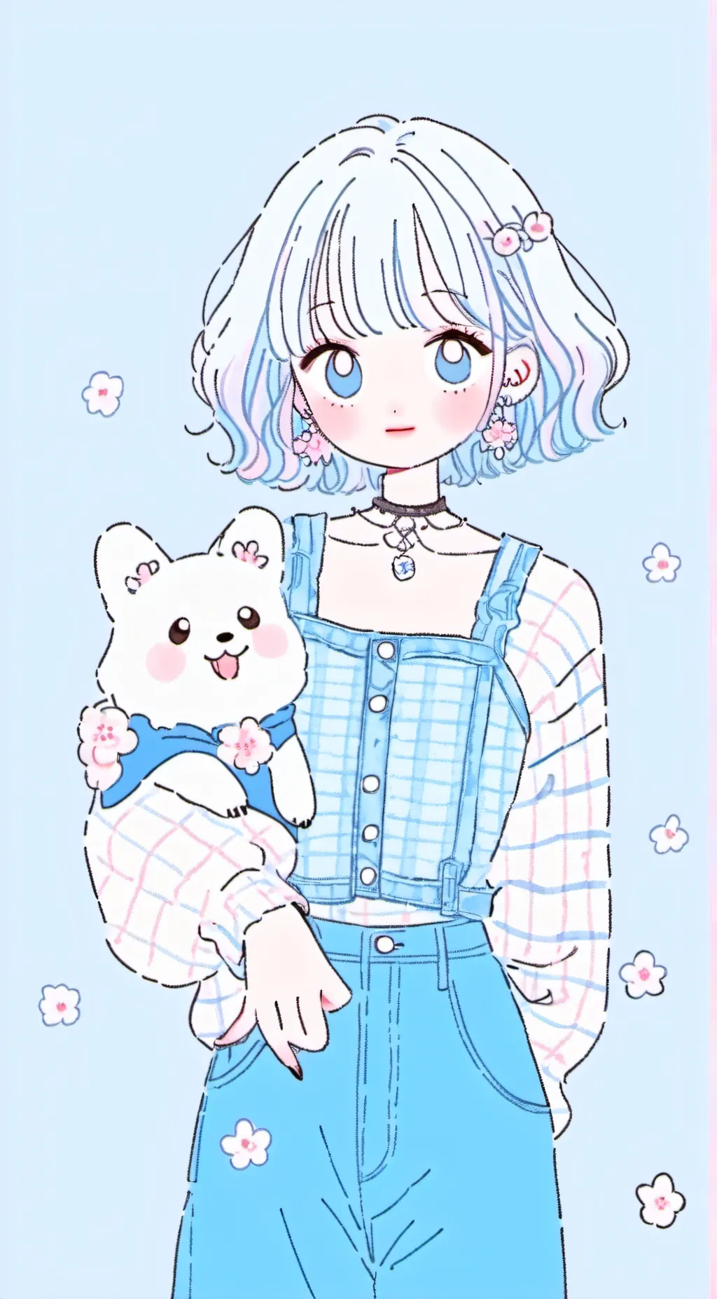 ai character: Snow background