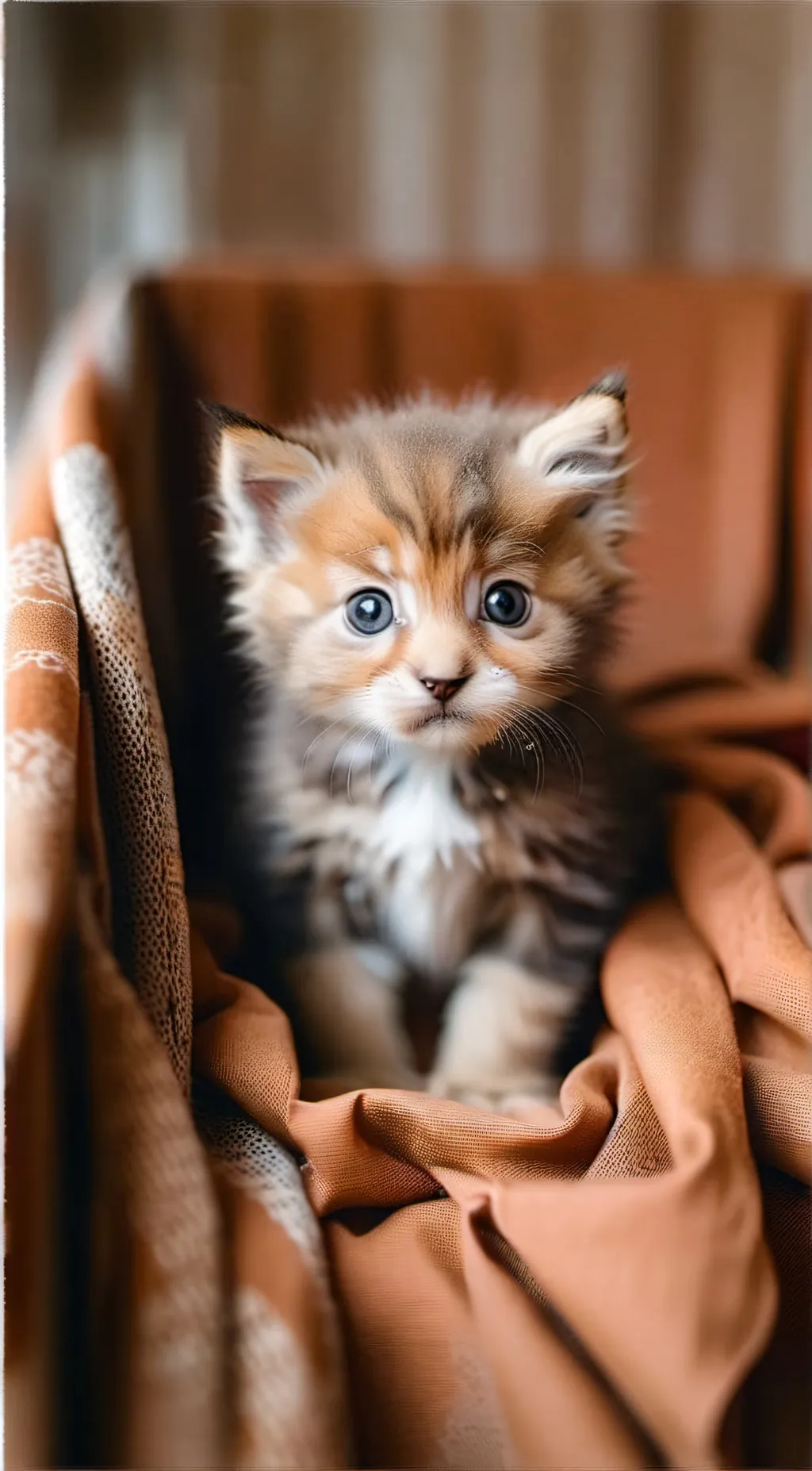 ai character: stray newborn kit background