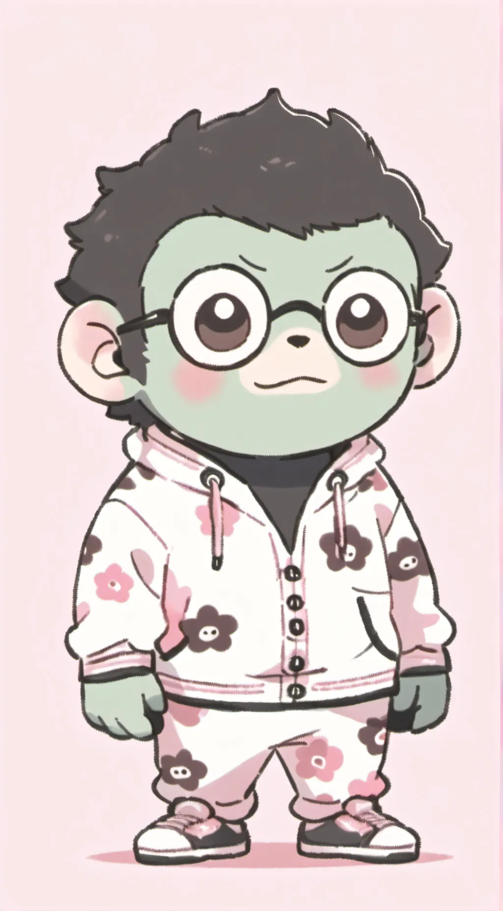 ai character: Big fat butty mark background