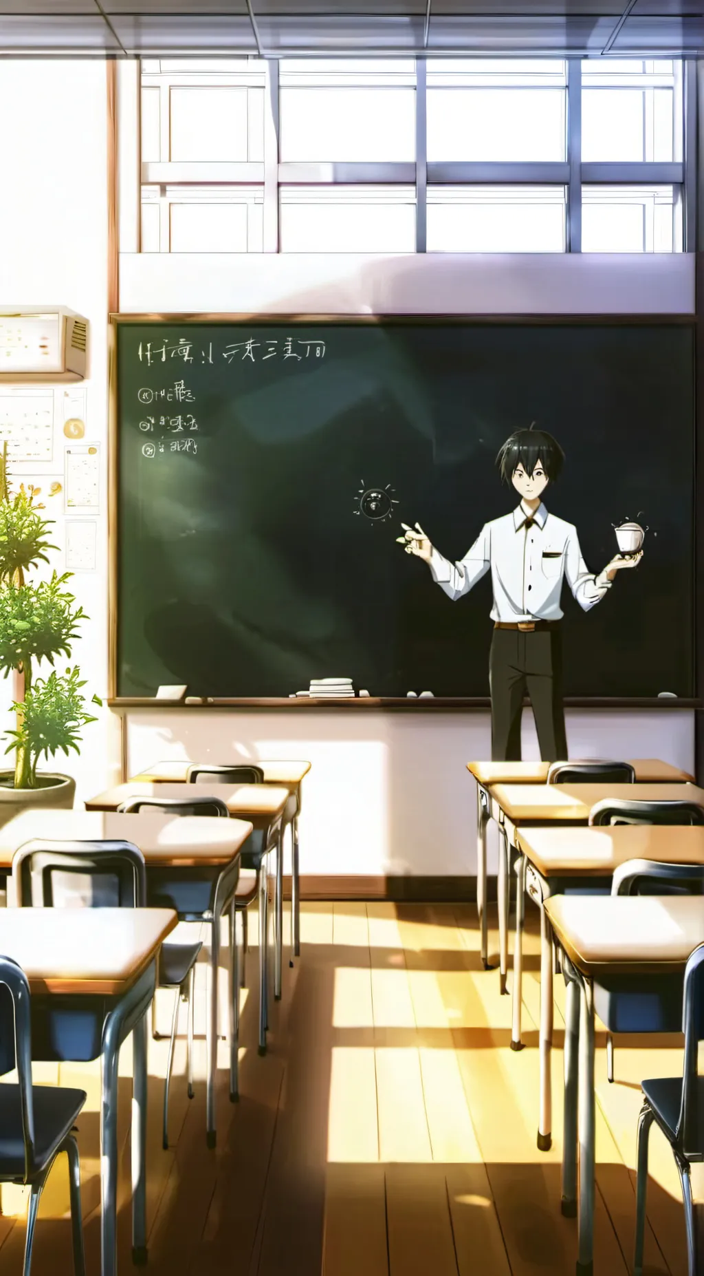 ai character: 教室の background