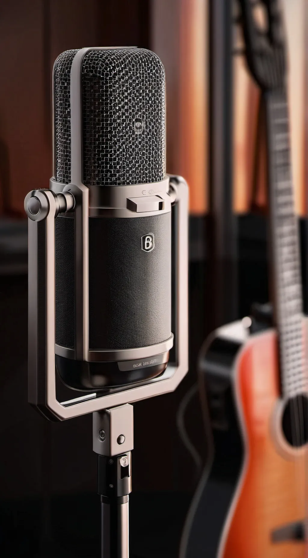 ai character: Microphone  background