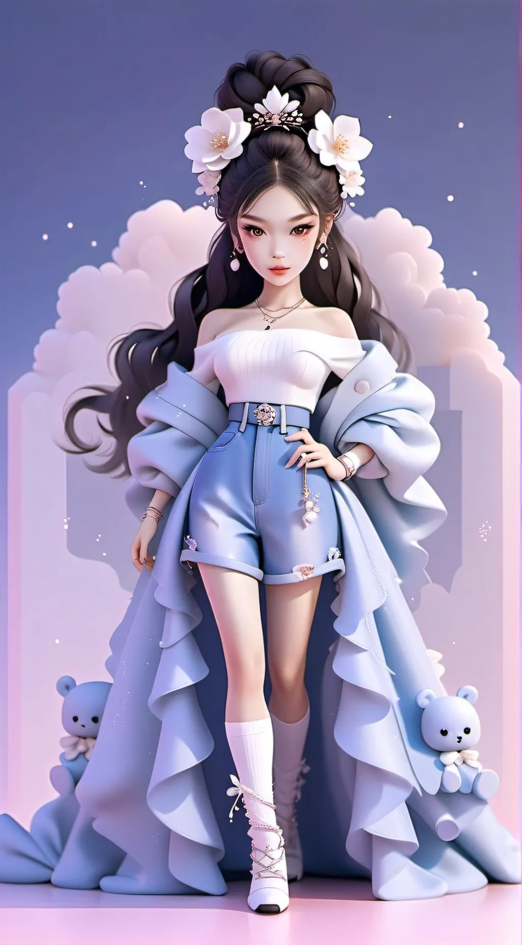 ai character: K-pop wedding background