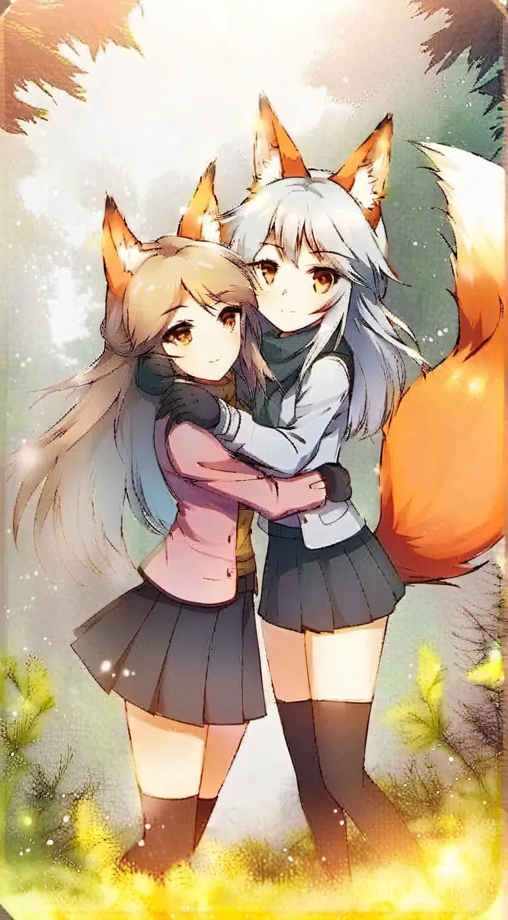 ai character: Crystal and mia background