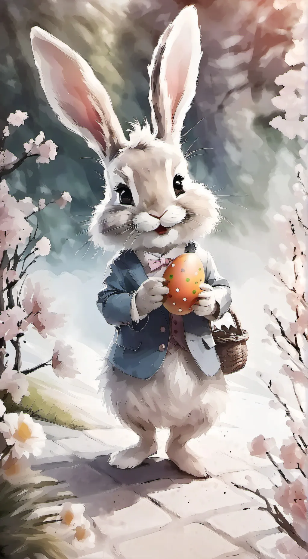 ai character: Easter Bunny background