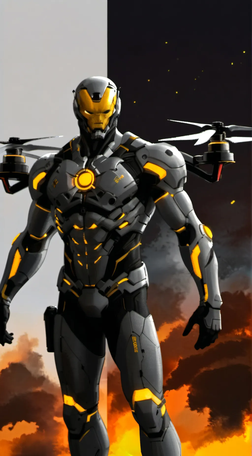 ai character: drone titan background