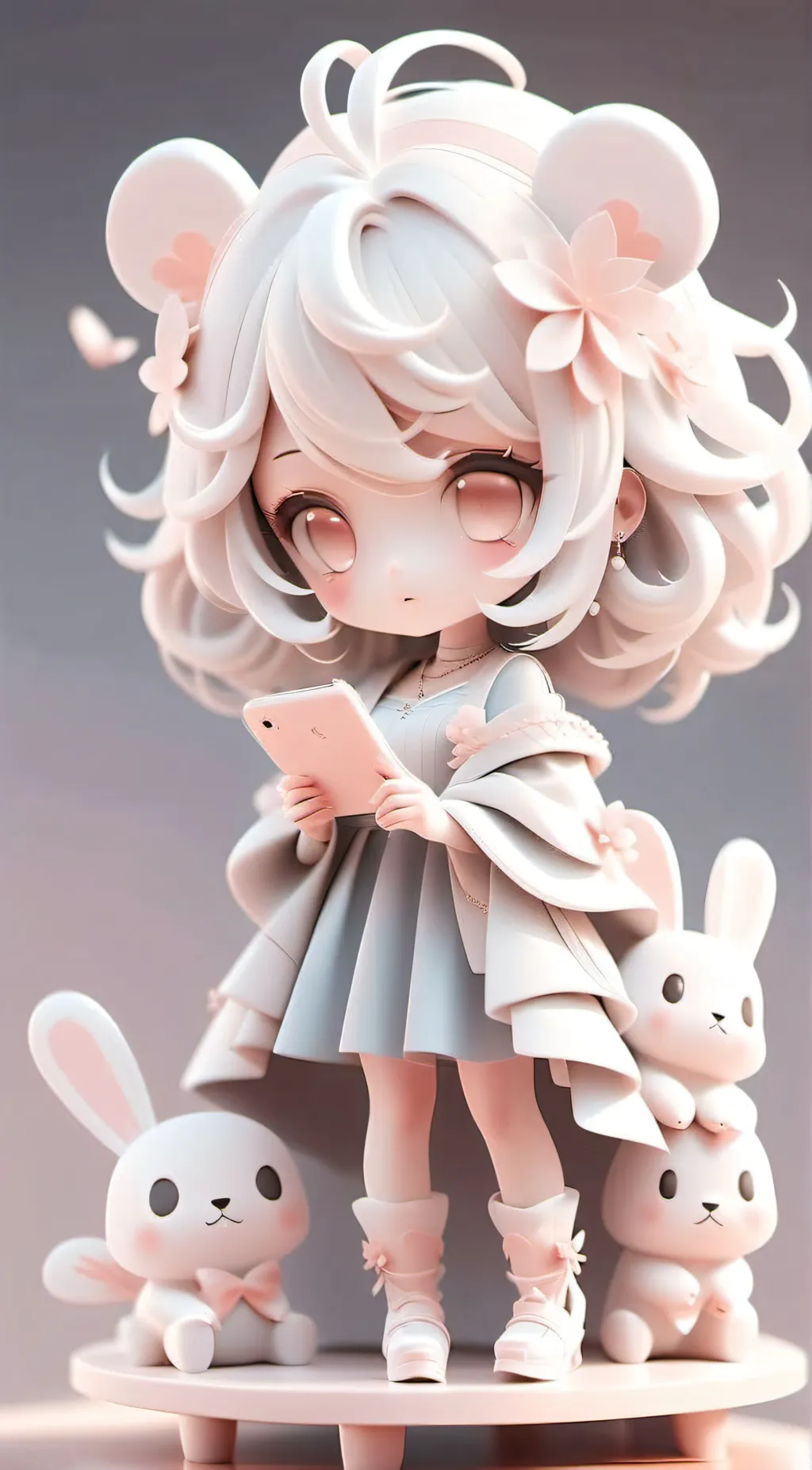 ai character: homeless bunny background