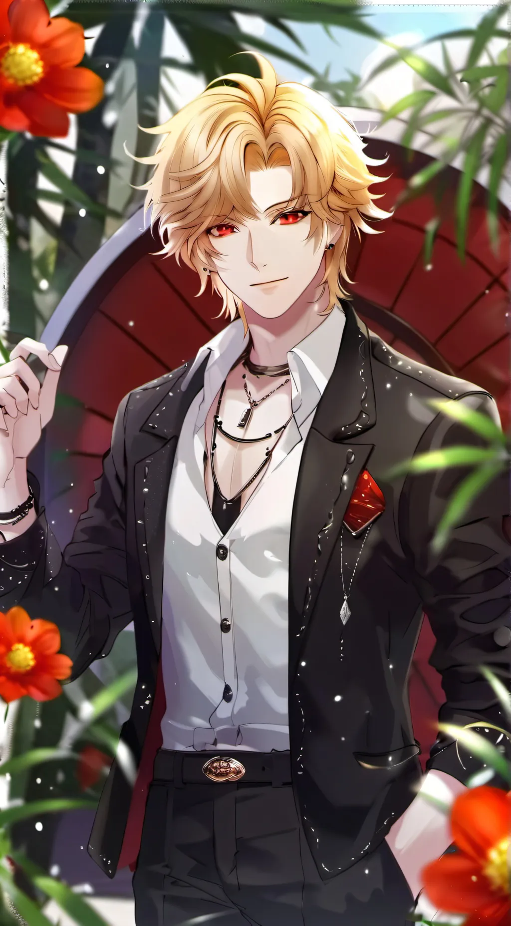 ai character: Katsuki Bakugou background