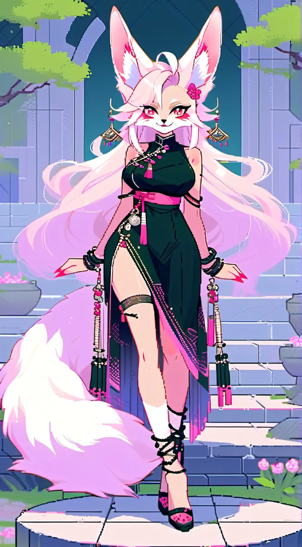 ai character: Foxy Fur Sure background