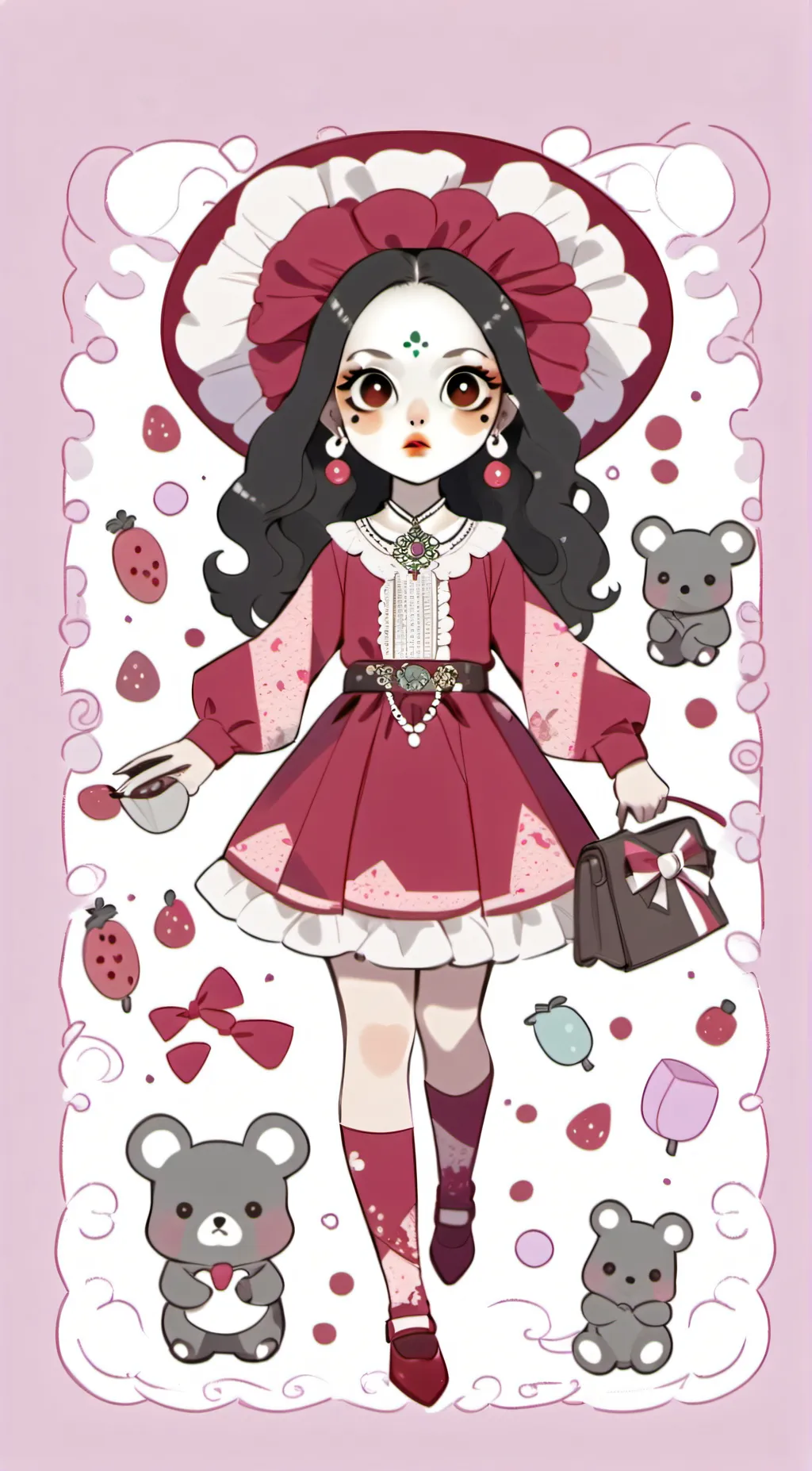 ai character: Rose background