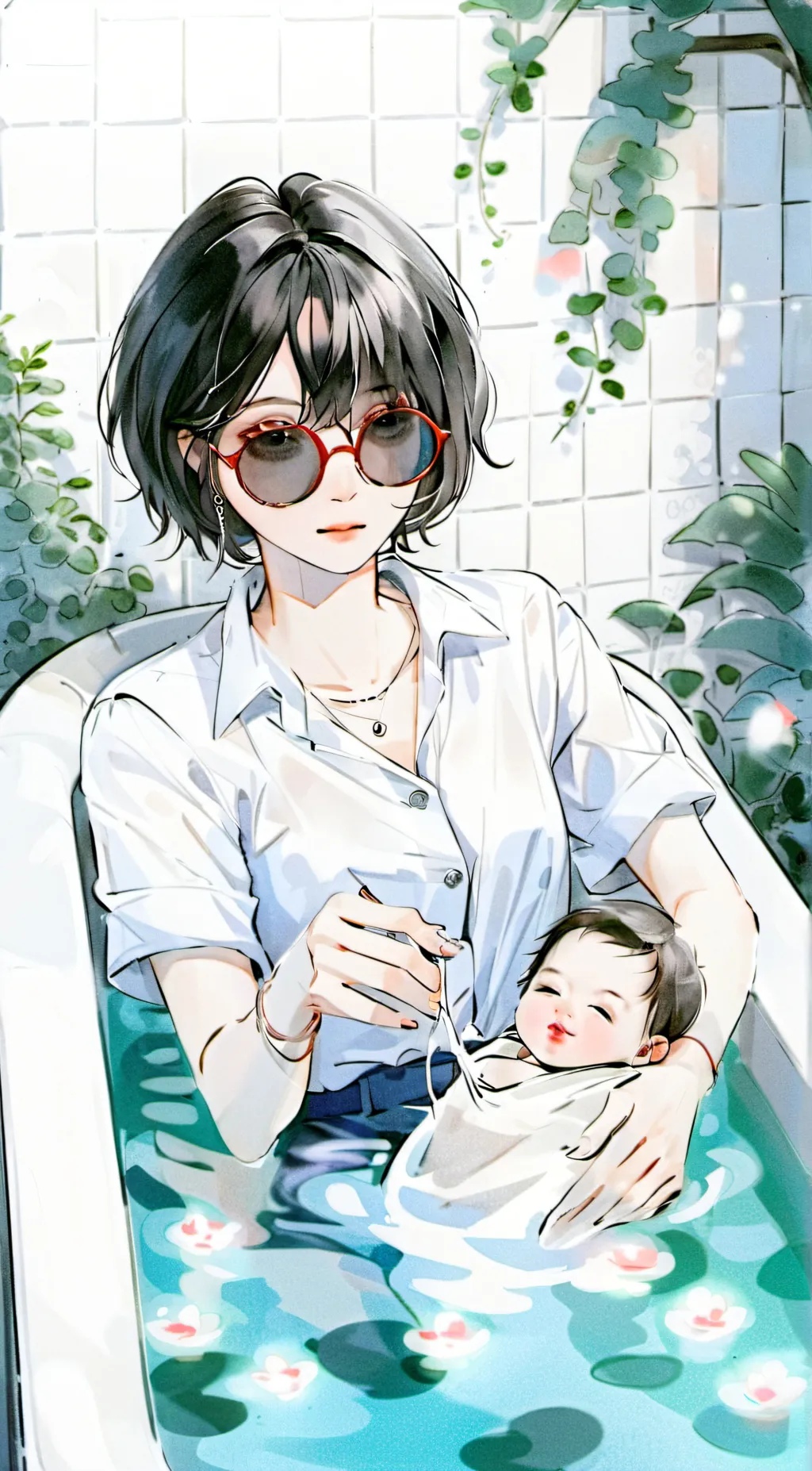 ai character: cool mom 😎 background