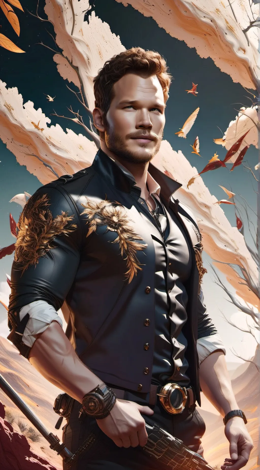 ai character: Chris Pratt background