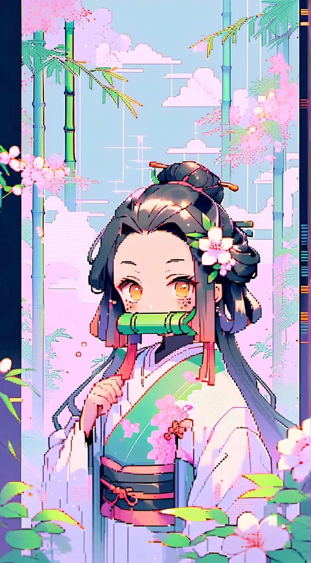 ai character: Nezuko-chan background