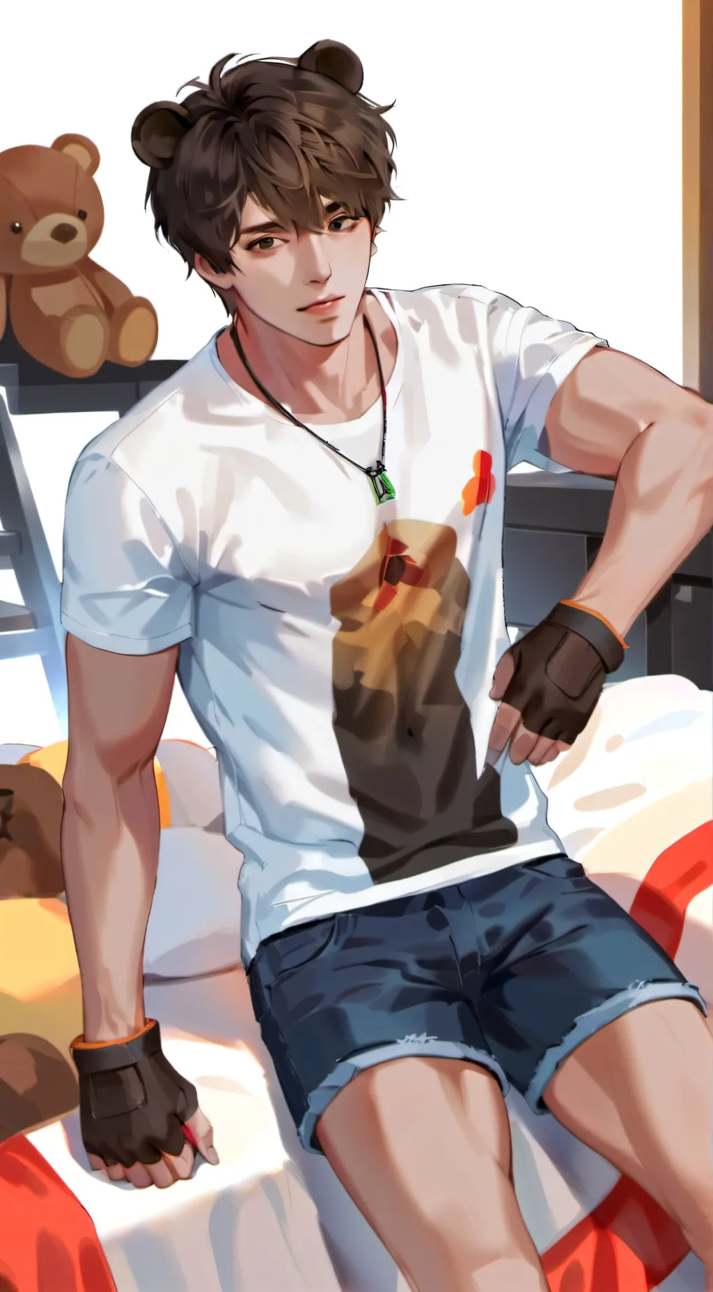 ai character: Teddy background