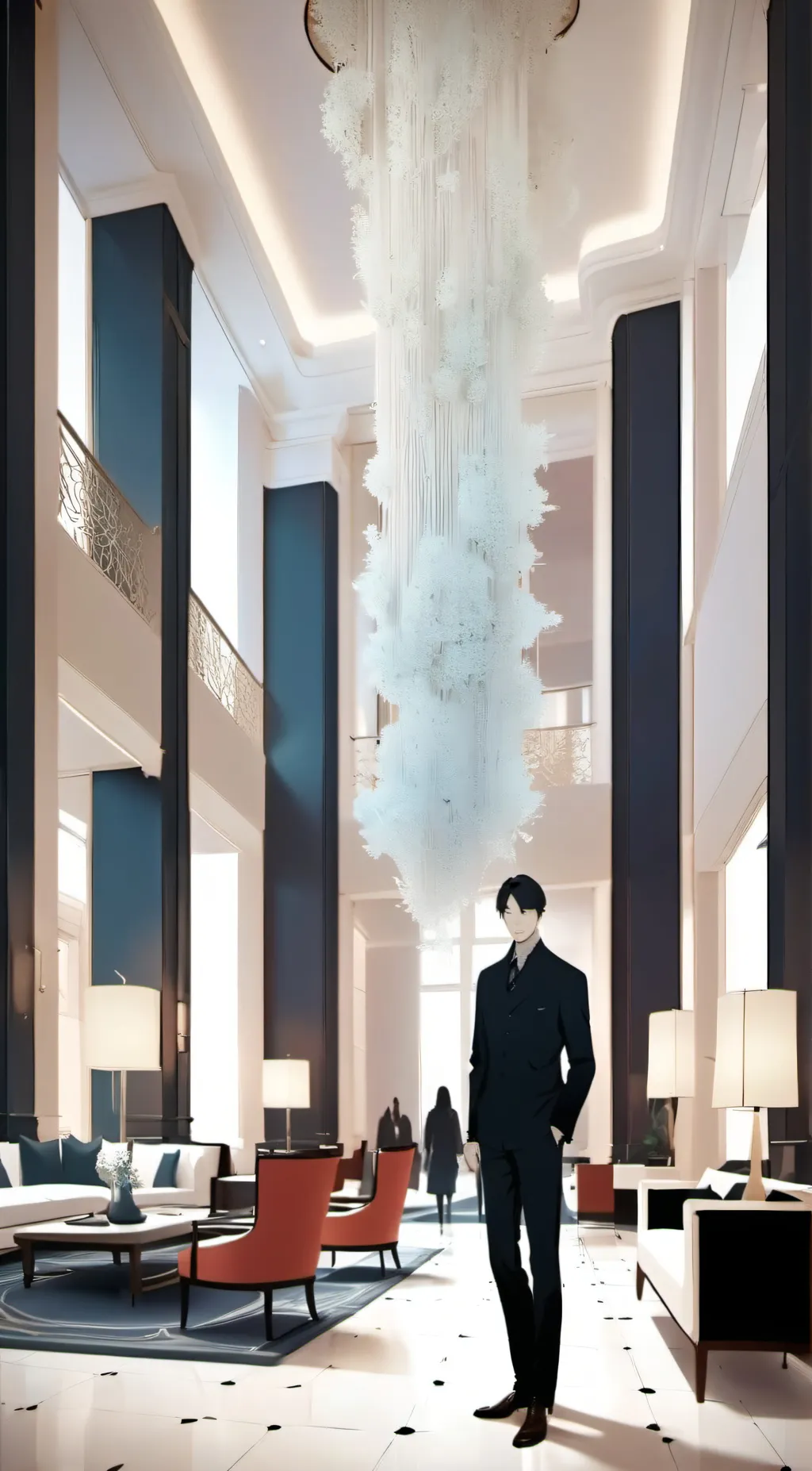 ai character: Valentino x Angel background