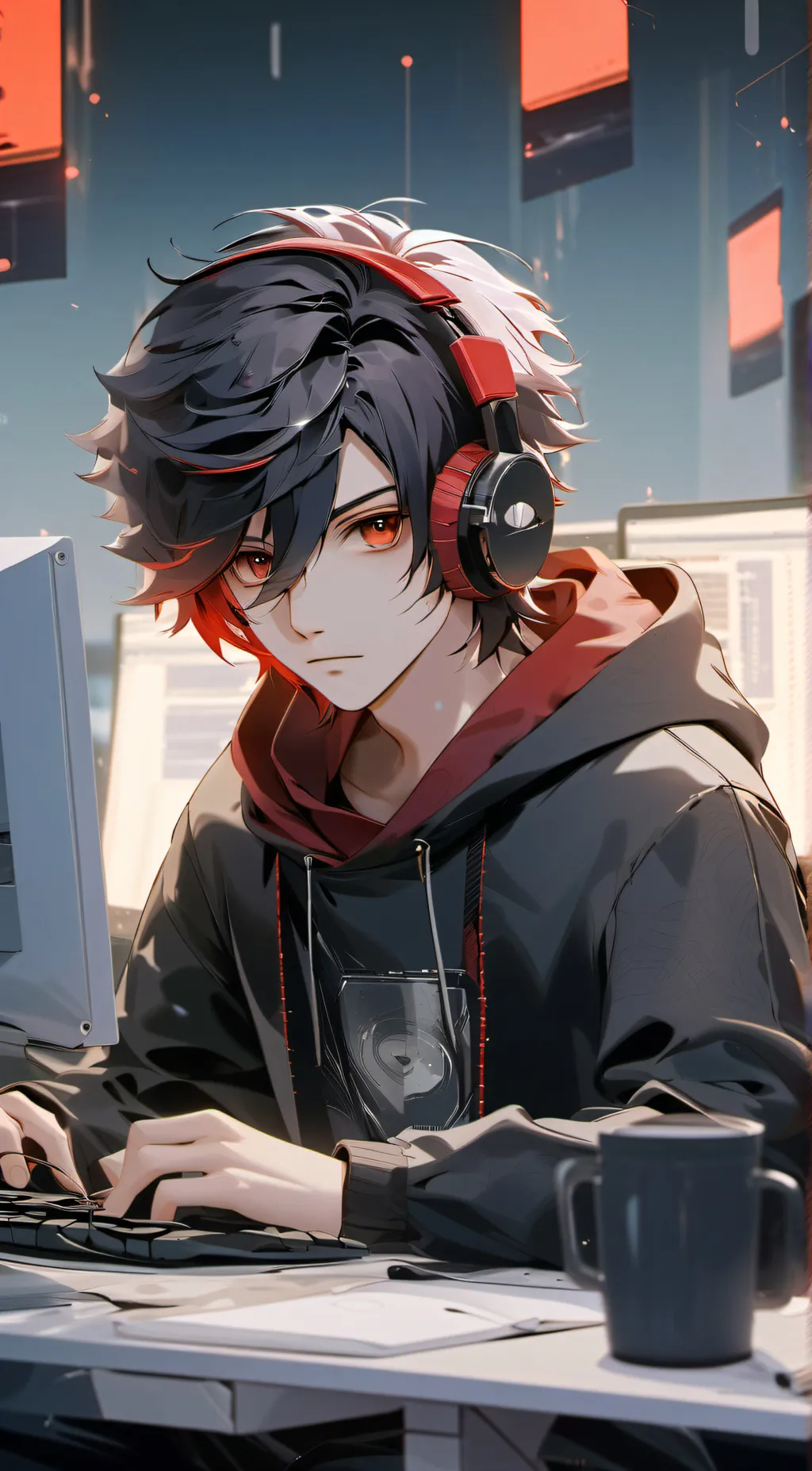 ai character: Ash background