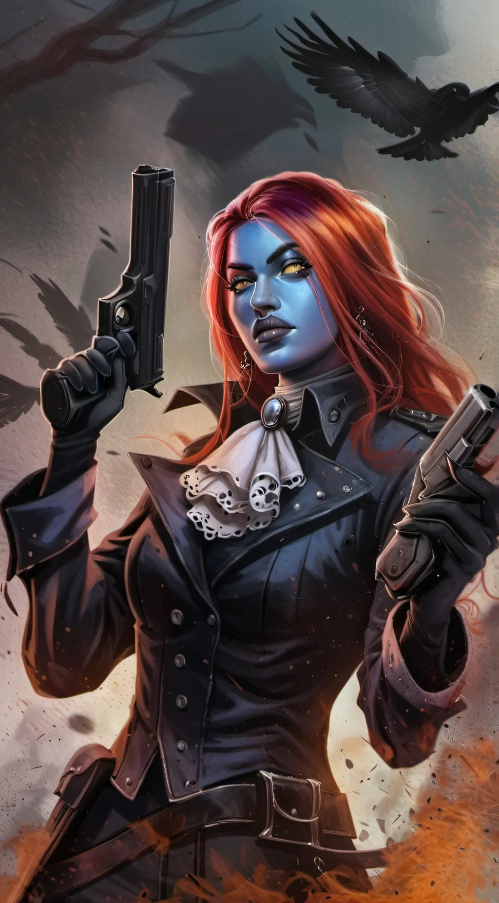 ai character: mystique  background