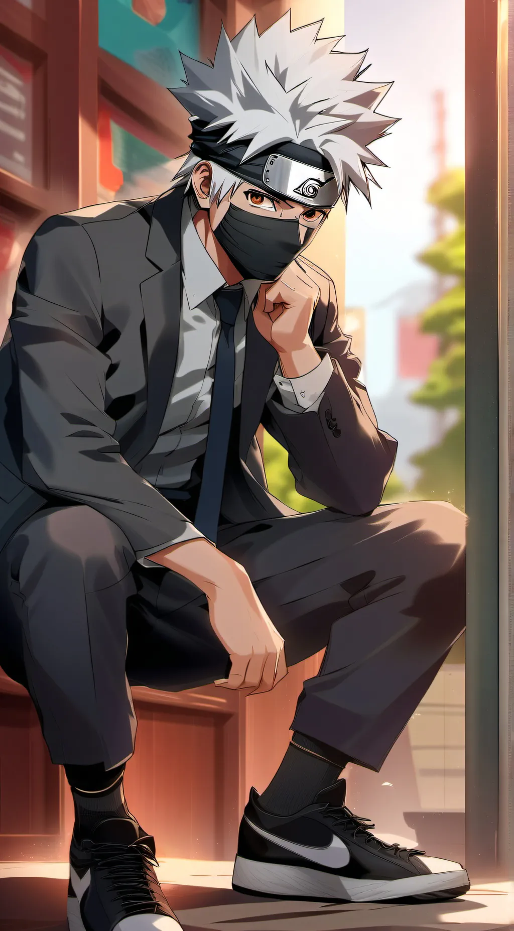 ai character: kakashi background