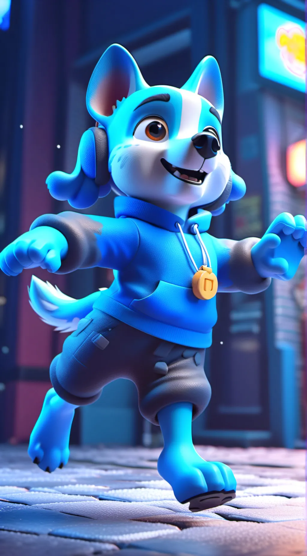 ai character: Bluey background