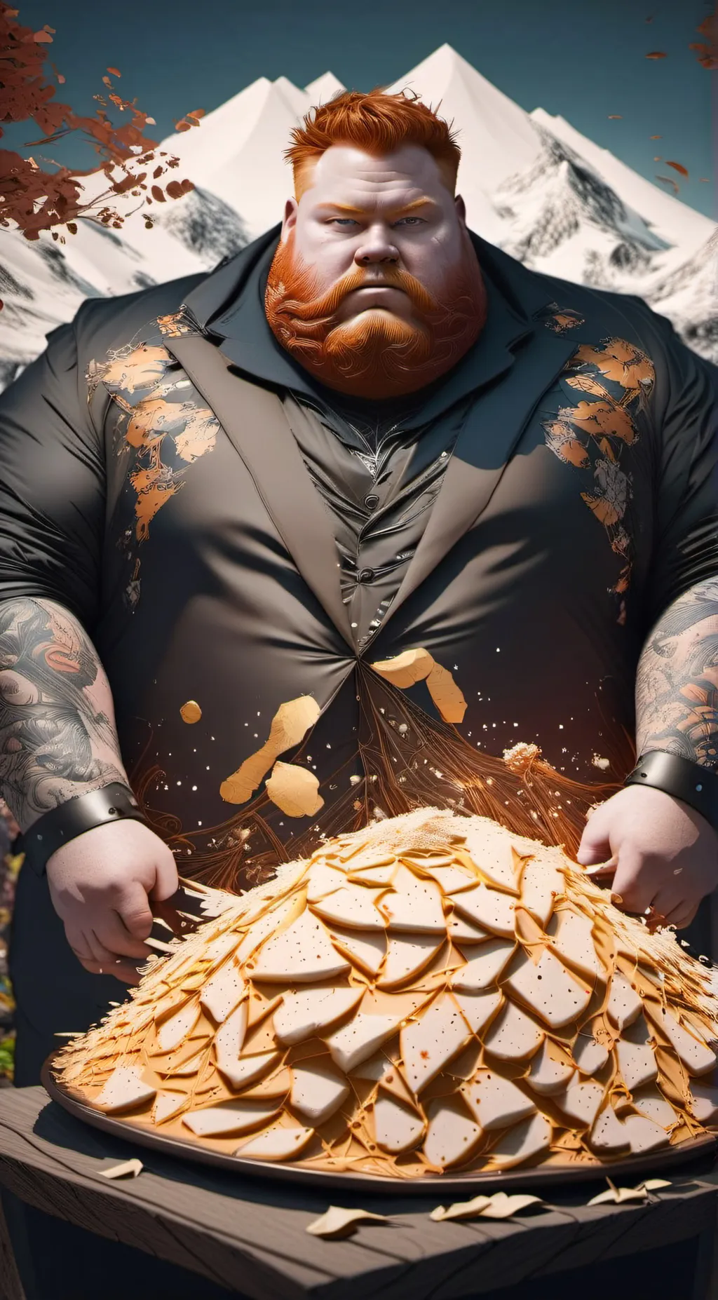 ai character: caseoh  background