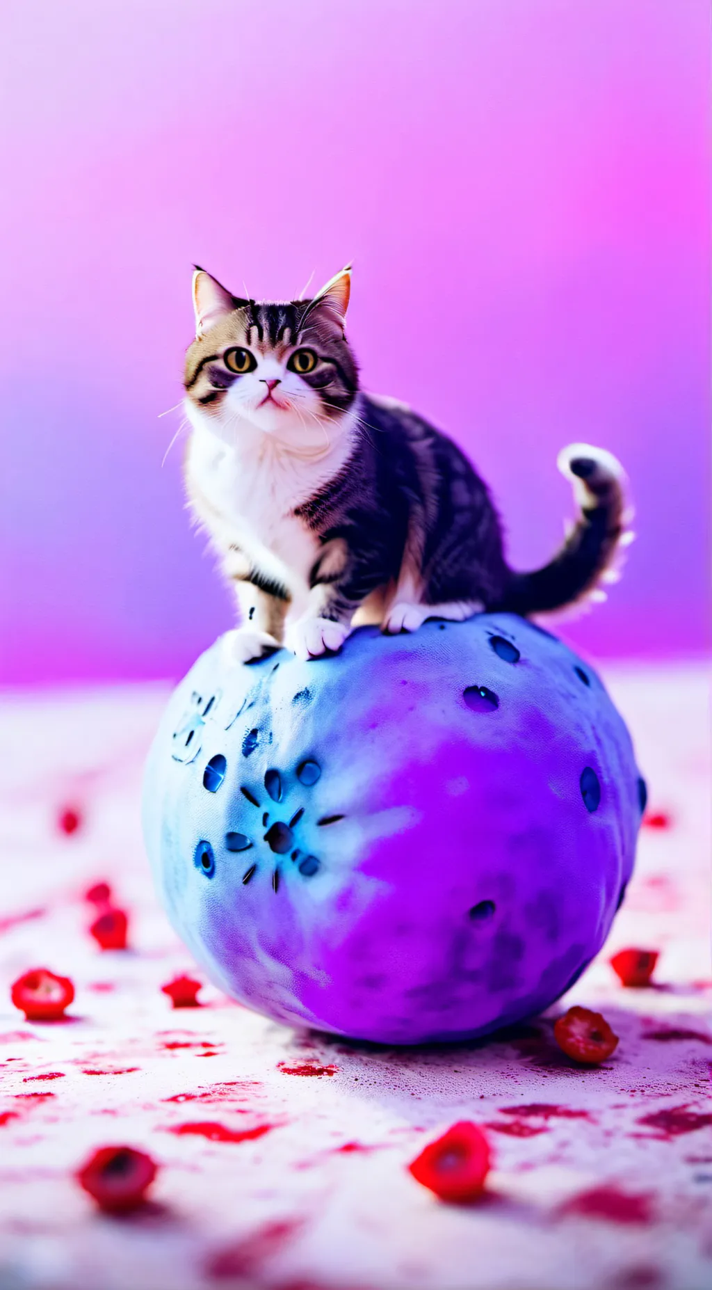 ai character: Blueberry cat background