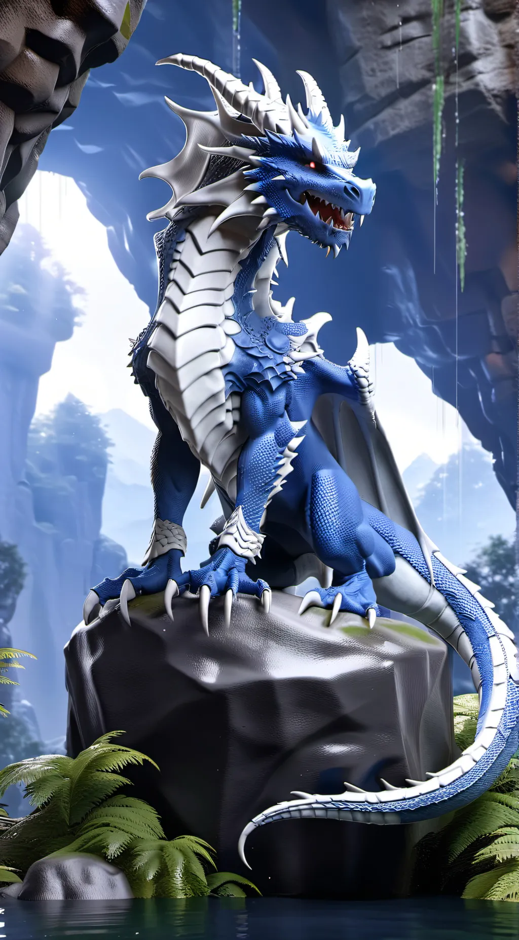 ai character: blue background