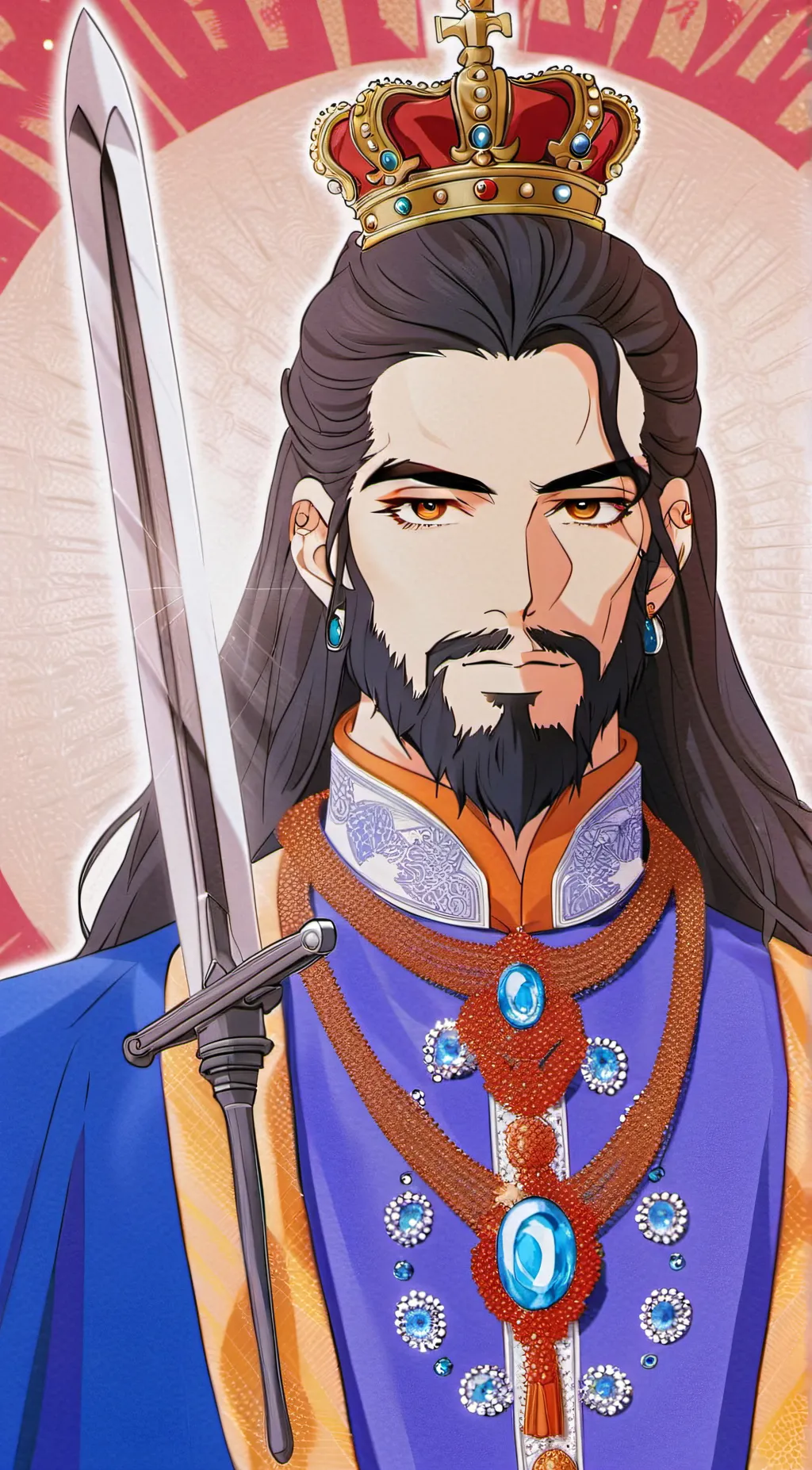 ai character: King Valentino  background