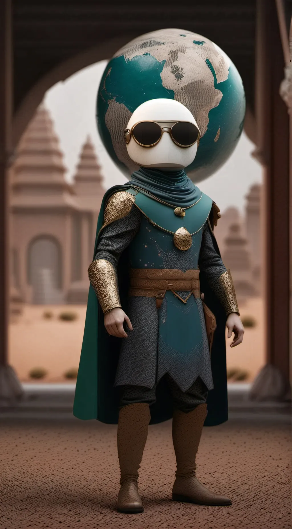 ai character: ◇mrspherical ◇ background