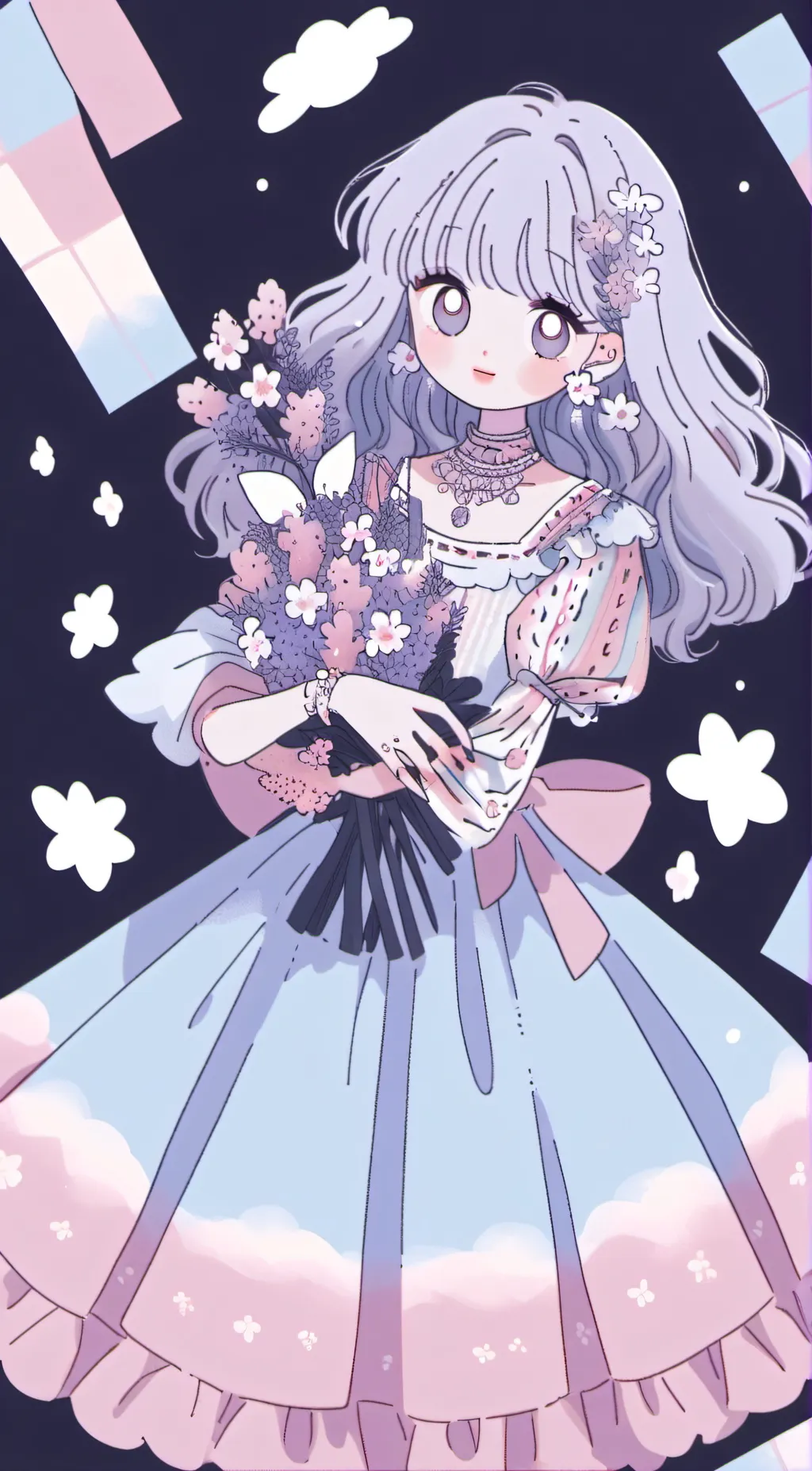 ai character: Cream background