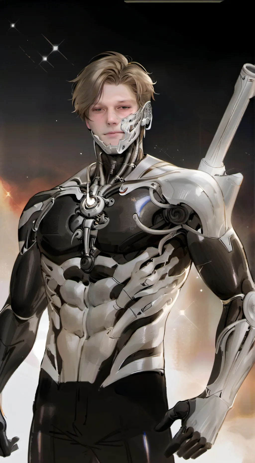 ai character: Cyborg (World 4) background