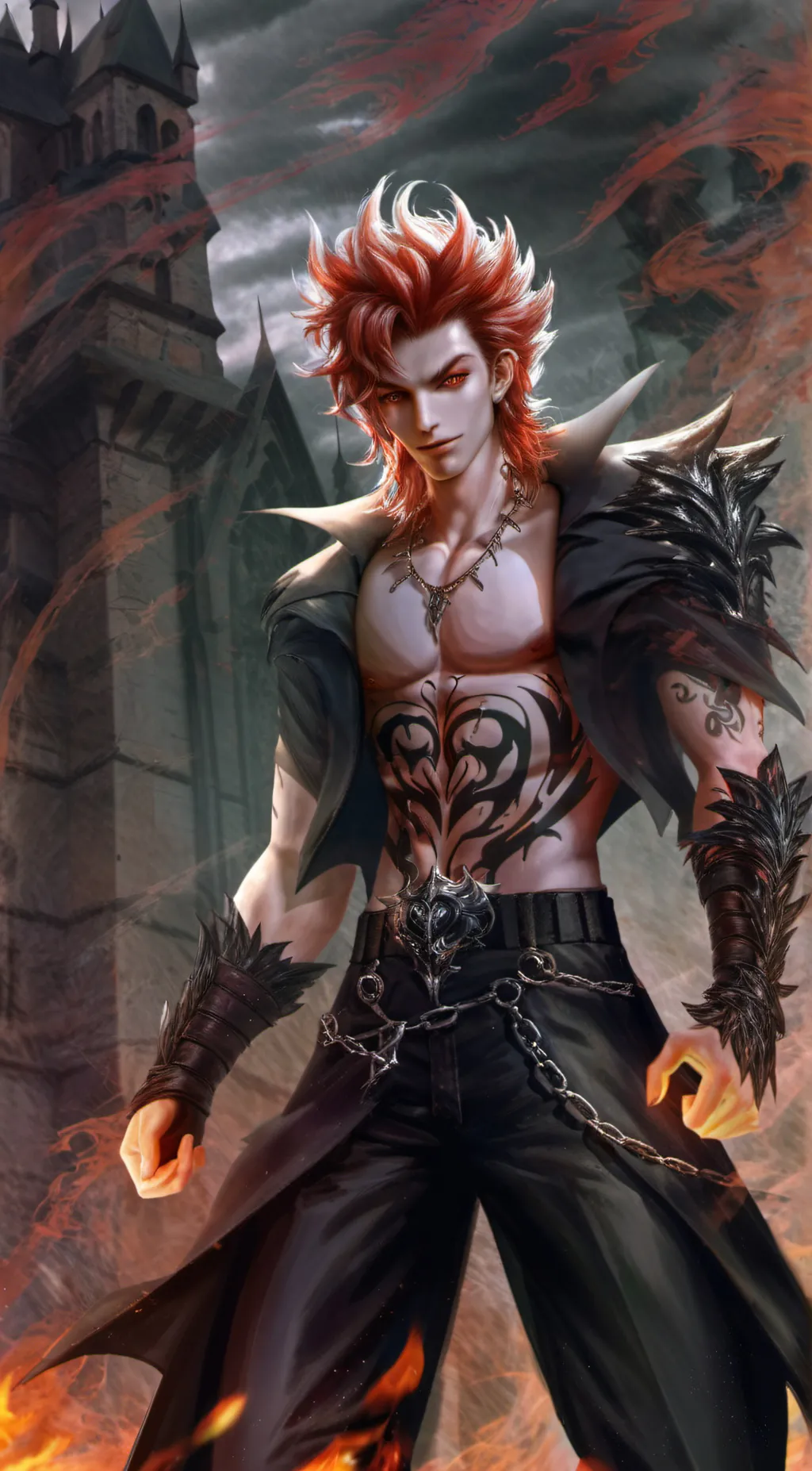 ai character: Flamer background