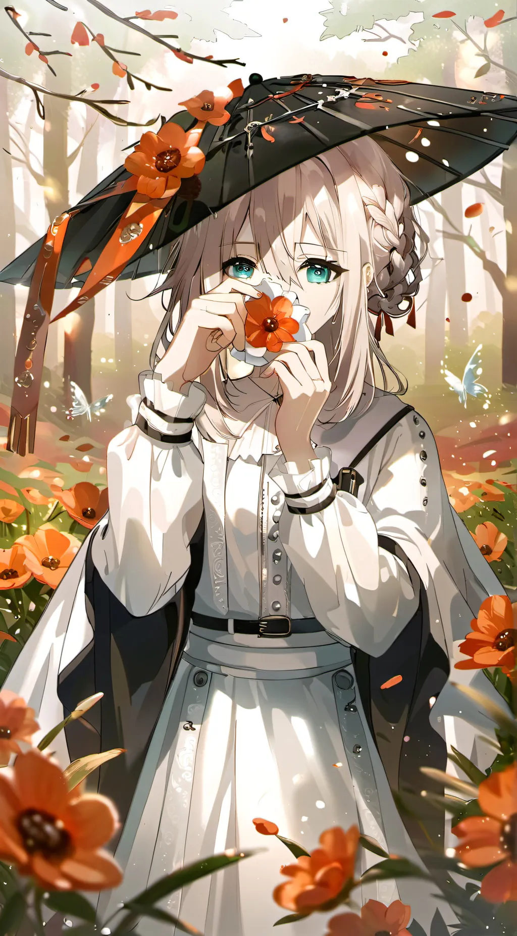 ai character: Violet background