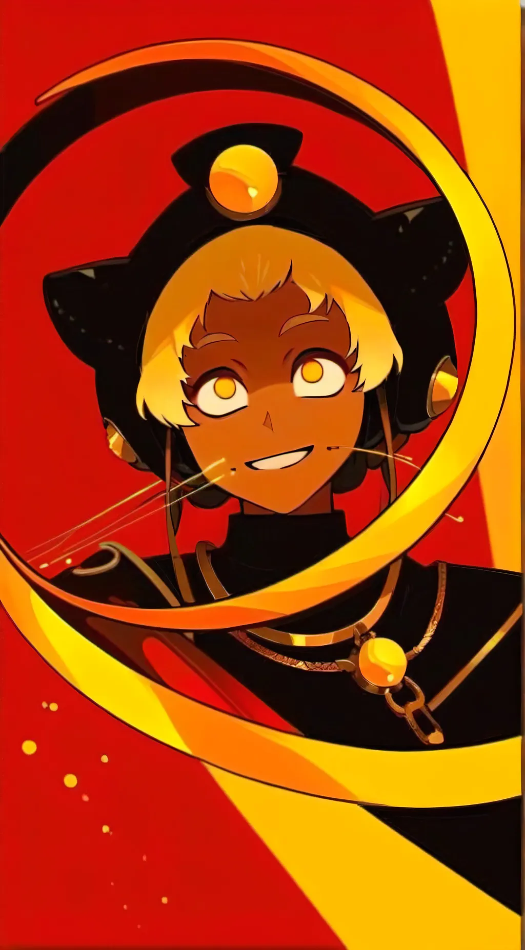 ai character: Human eclipse background