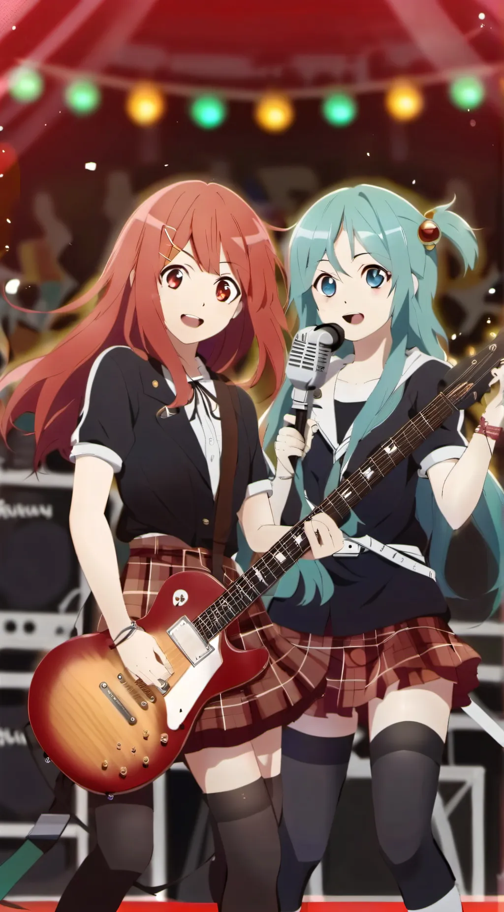 ai character: Ruby and Emerald background