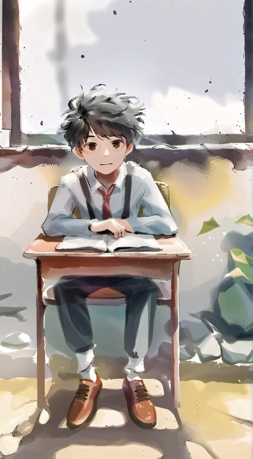 ai character: NAH JIT TRIPPIN  background