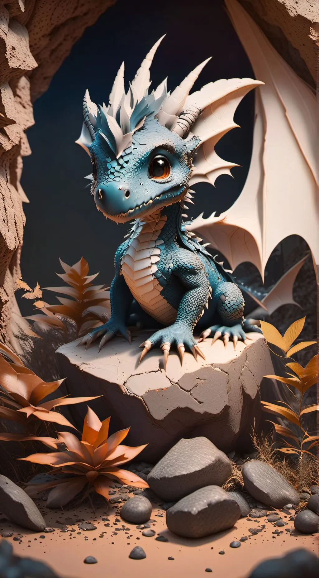 ai character: blue background