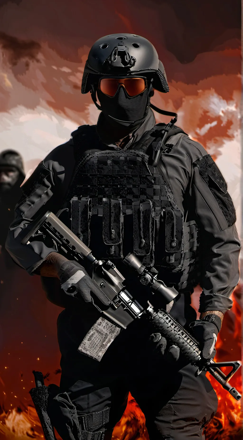 ai character: Shadow Company  background