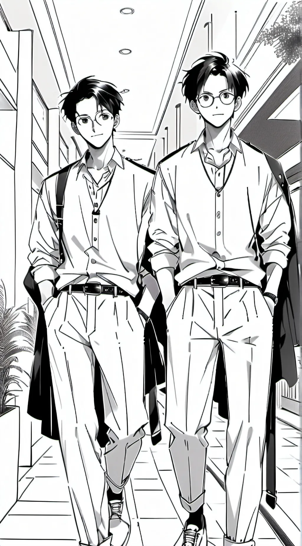 ai character: Twin brothers  background