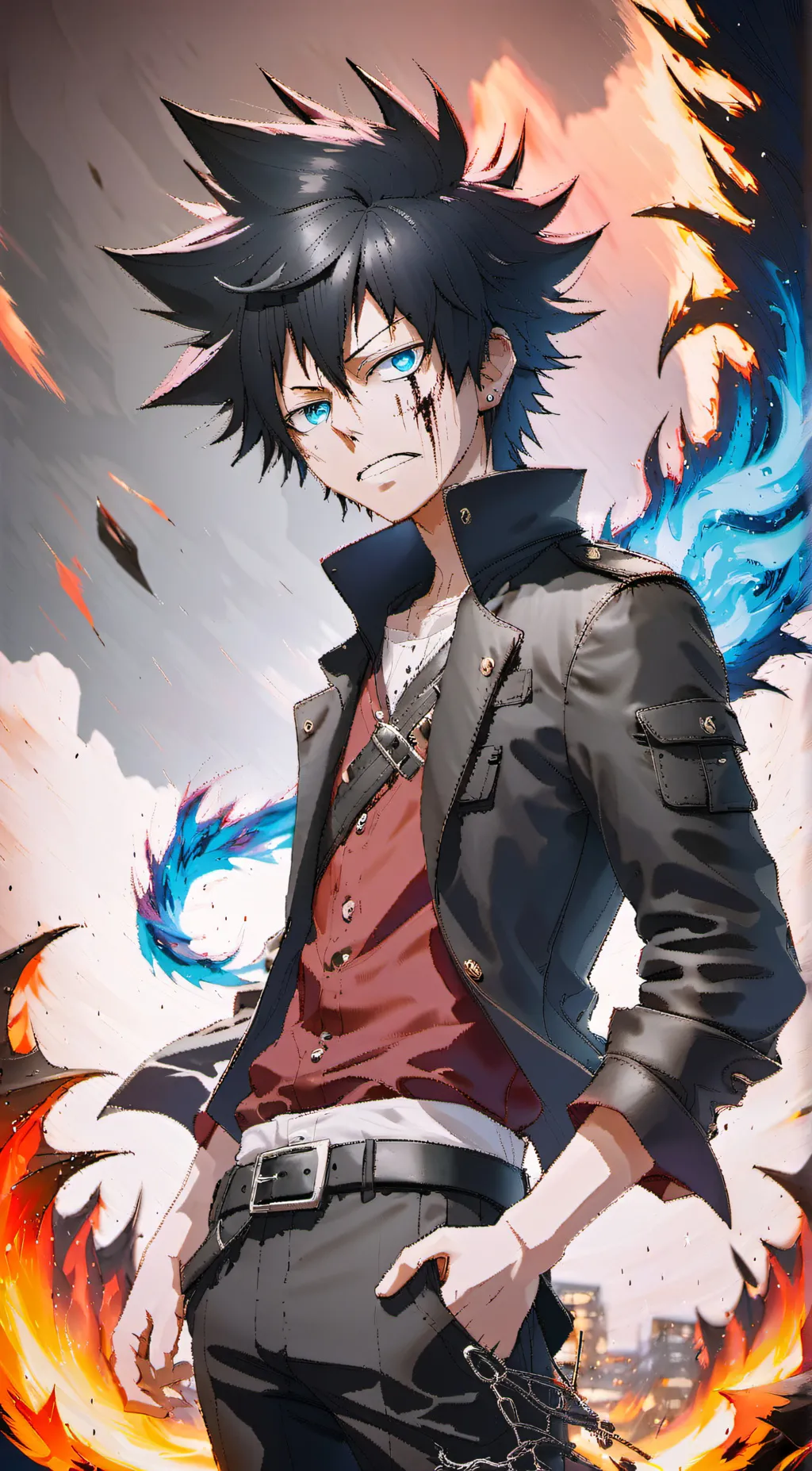 ai character: dabi  background