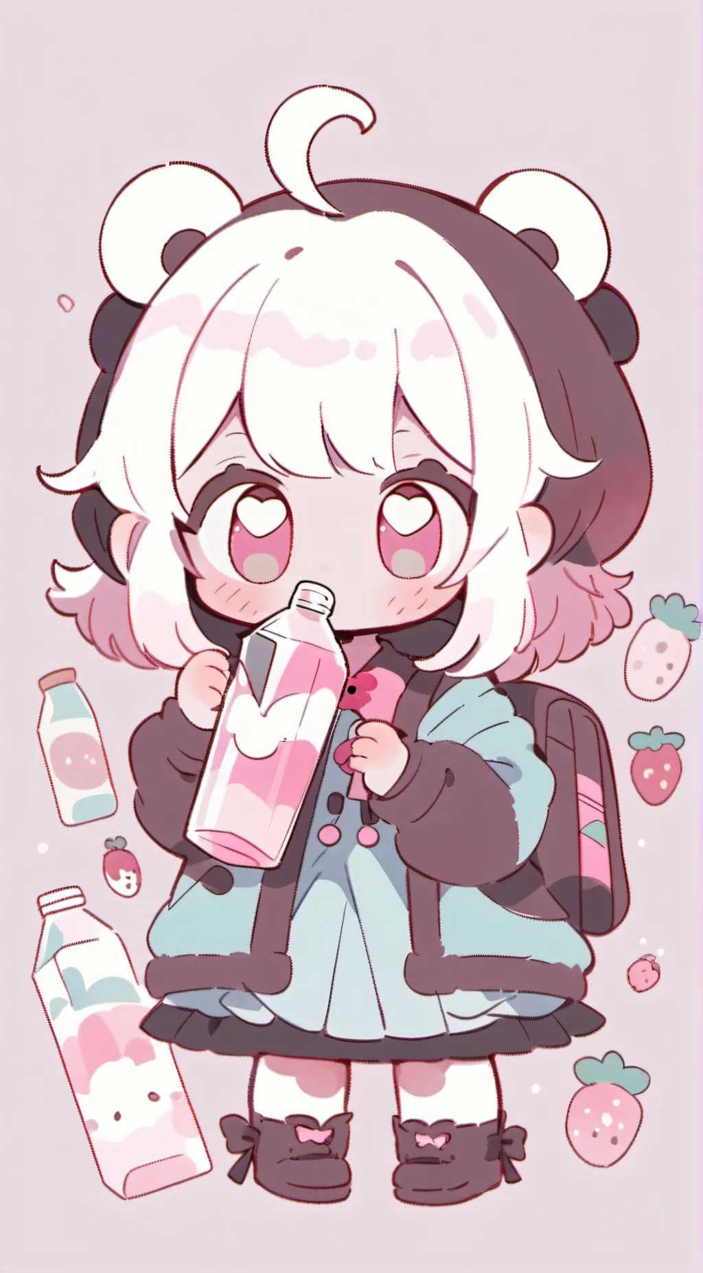 ai character: kuromi as a human background