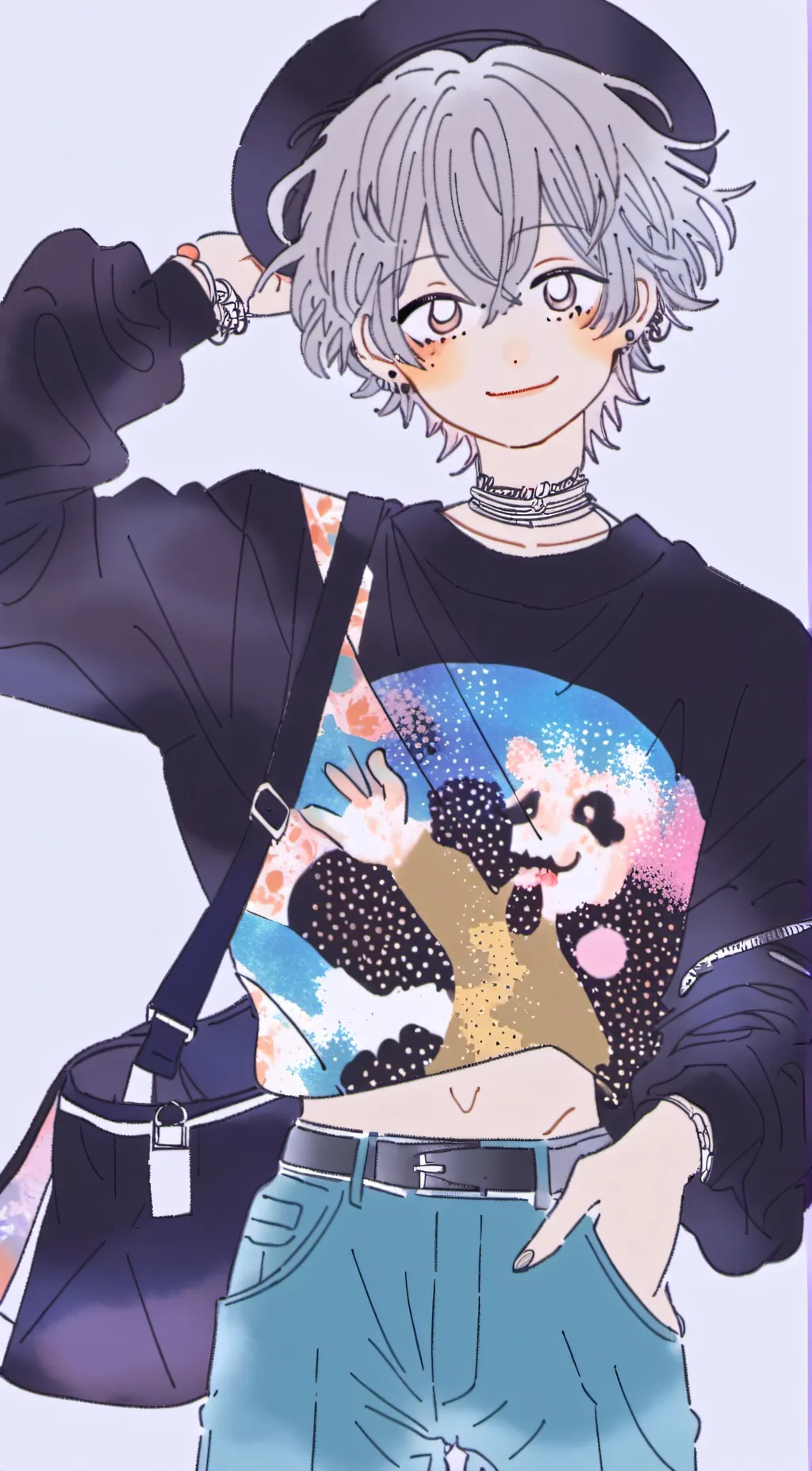 ai character: Ash (femboy) background