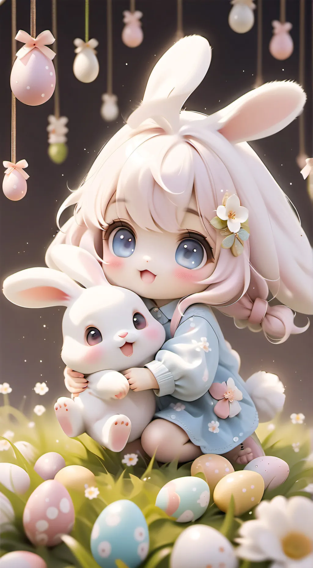 ai character: Bunny girl background