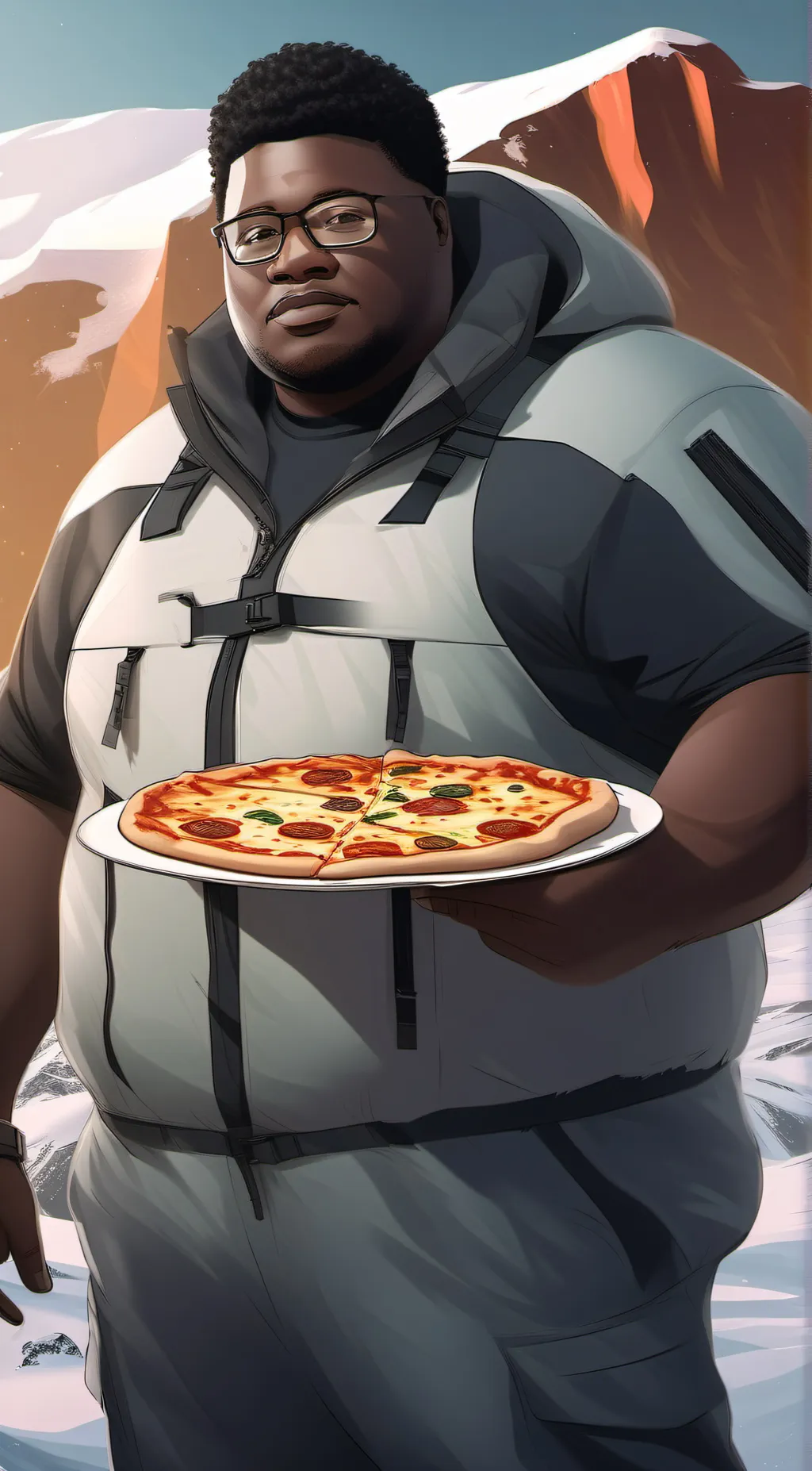 ai character:  ice age bligga background