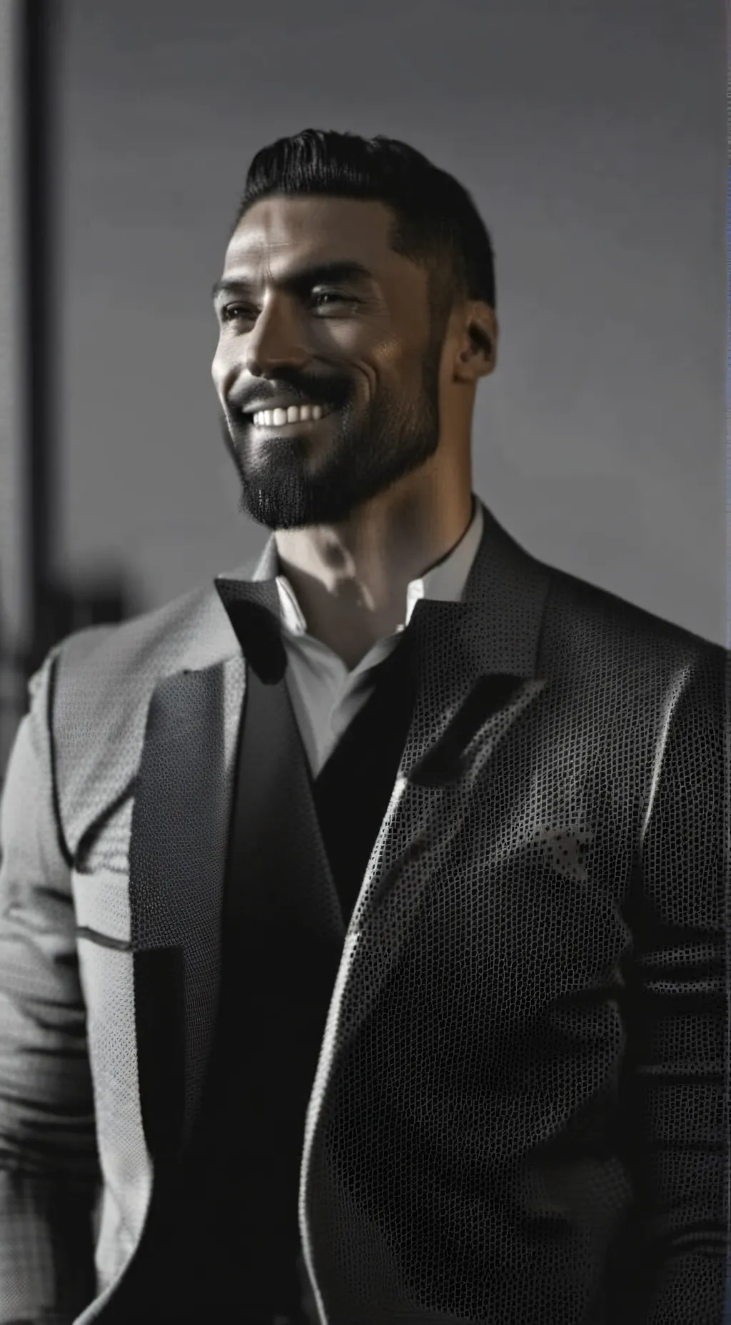 ai character: GIGA CHIN CHAD background