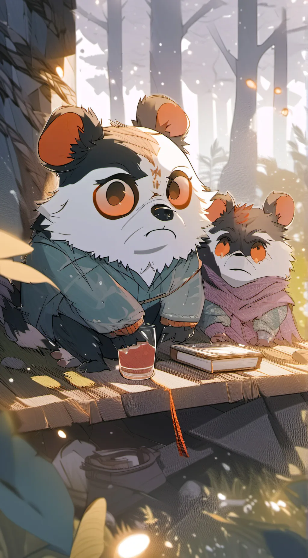 ai character: sad critters background