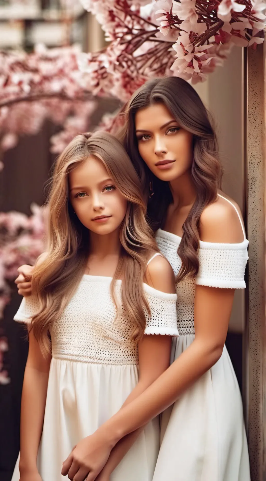 ai character: Lily and Lila  background