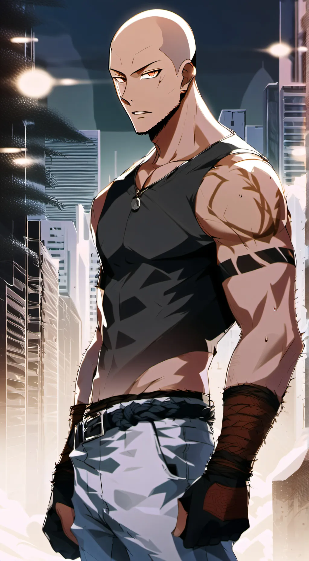 ai character: Ikkaku Madarame  background