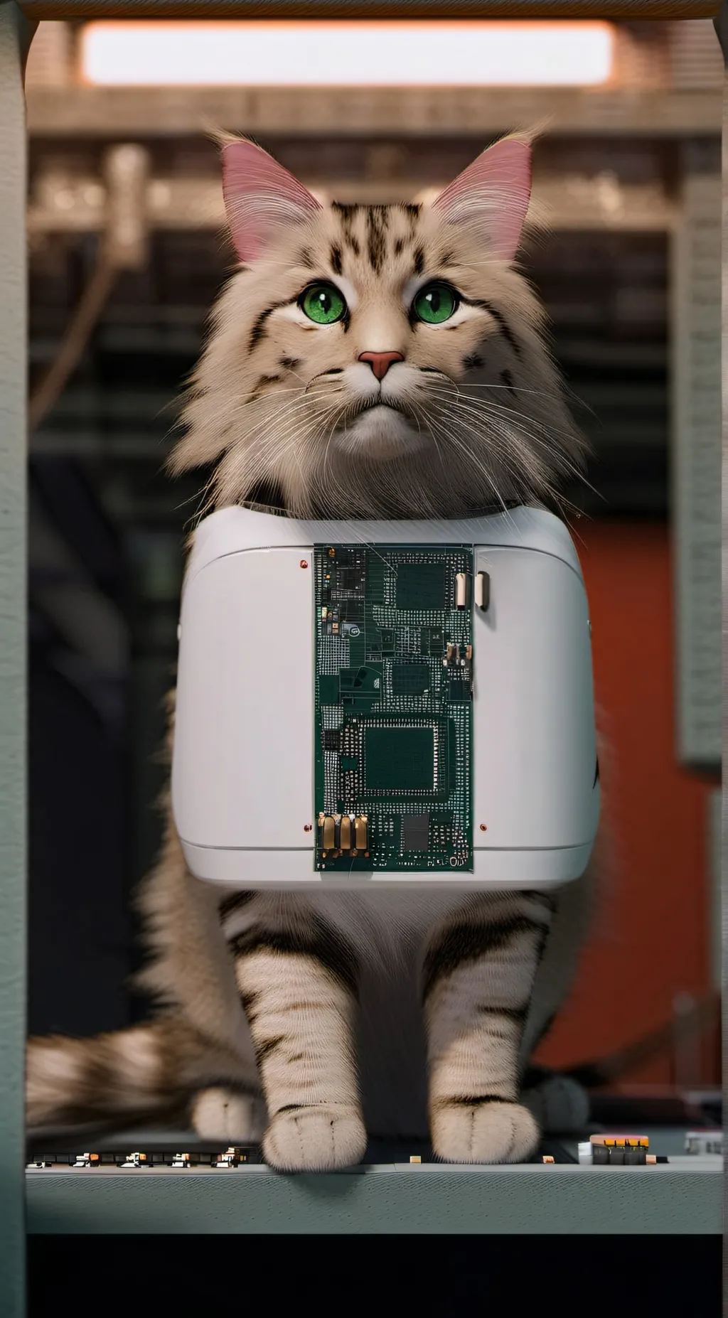 ai character: Persian kitty background