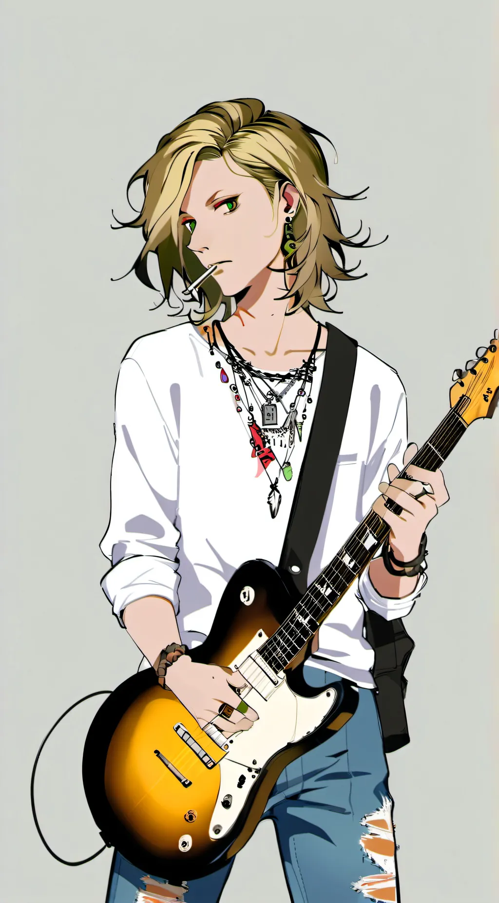 ai character: Kurt Cobain  background
