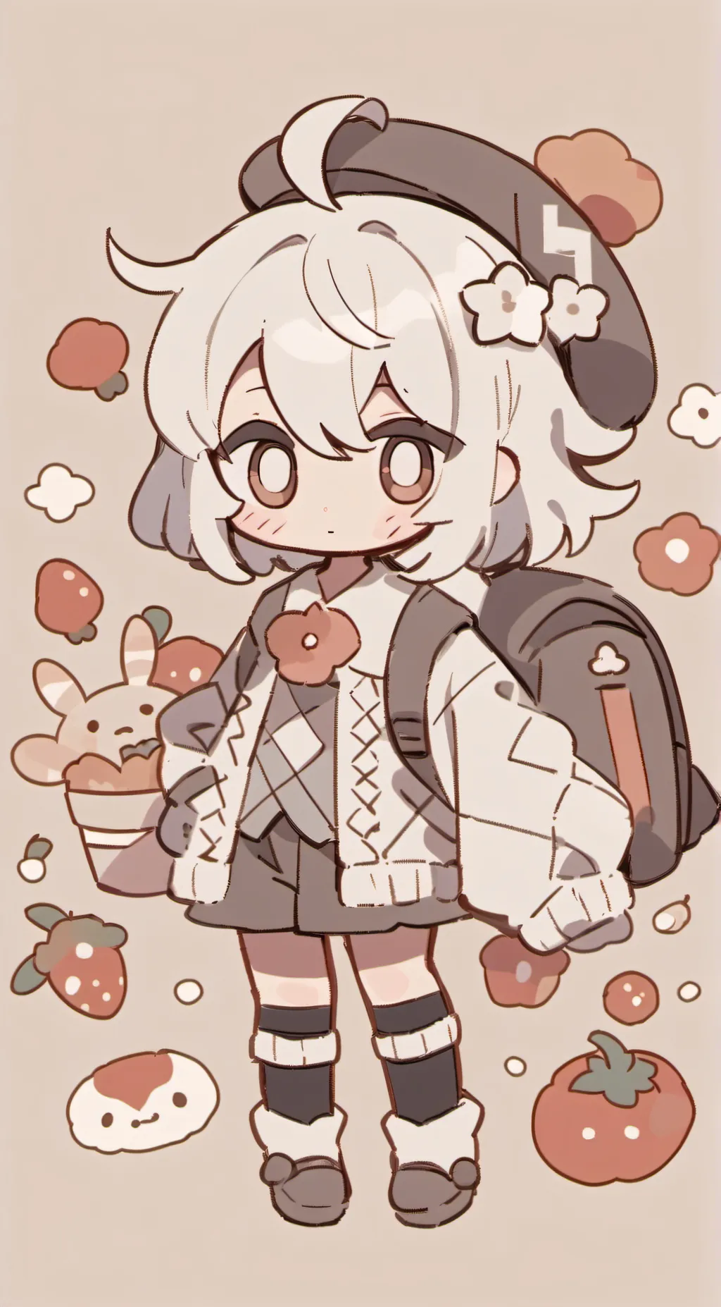 ai character: cute  background